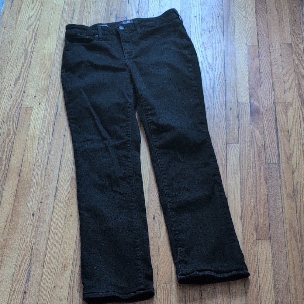 NYDJ Women's Straight Jeans in Black